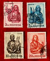Evangelisten gestempel Nr.381/ 382/ 383/ 384  