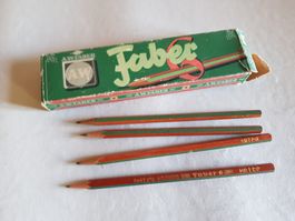 5 A.W. Faber Bleistifte Vintage Schachtel Faber 6 1B 2