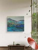 Originalegemälde auf Leinwand 30x30 cm, goldenen Unikat!!!