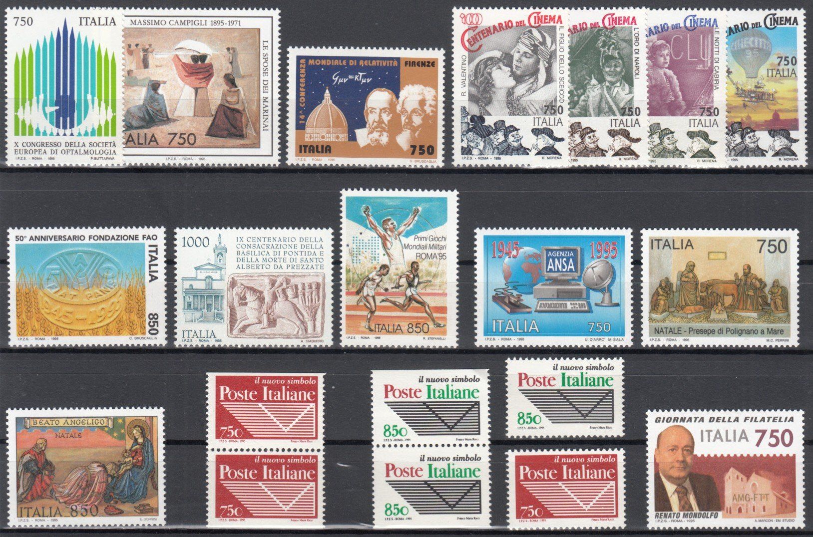 Tutti i francobolli: Italien 1995 postfrisch – Usato da Bürglen TG venduto da StampGraf 4