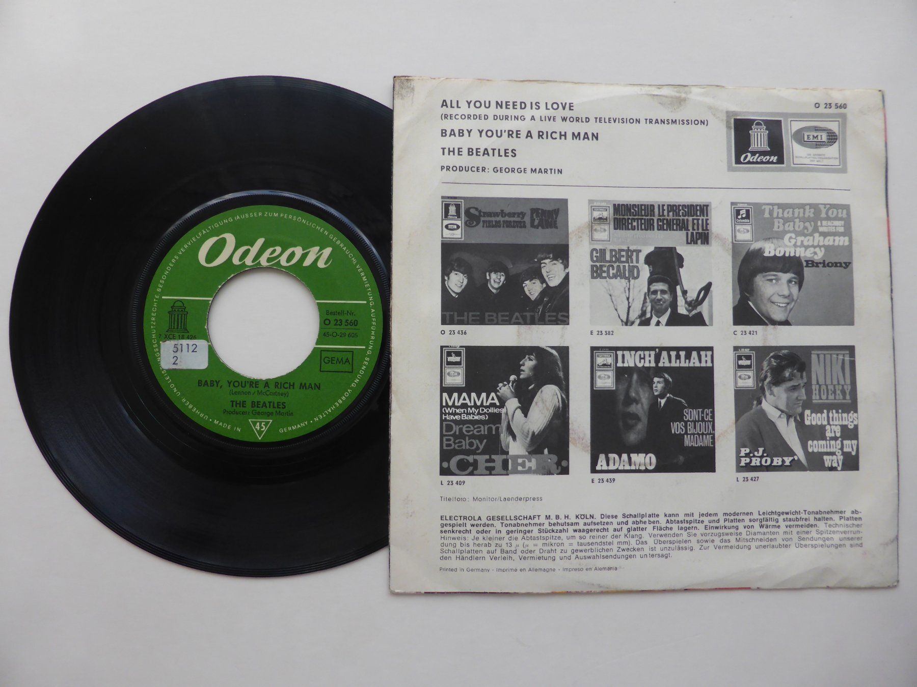 Dischi in vinile: VINYL SINGLE  THE BEATLES – Usato da Küssnacht am Rigi venduto da Mondkinder 1