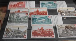 Briefmarken Pro Patria postfrisch 1946 bis 1949