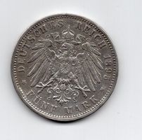 (1136) Preussen, 5 Mark 1895, ss