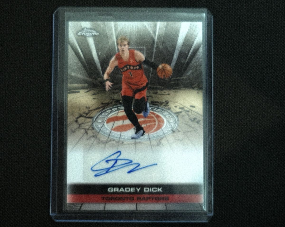 Topps Carte collezionabili: Gradey Dick Topps Chrome Auto – Nuovo (secondo la descrizione) da Lenzburg venduto da fastbreakcards