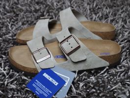 Birkenstock, Arizona Veloursleder, Gr. 40, Softfussbett, NEU