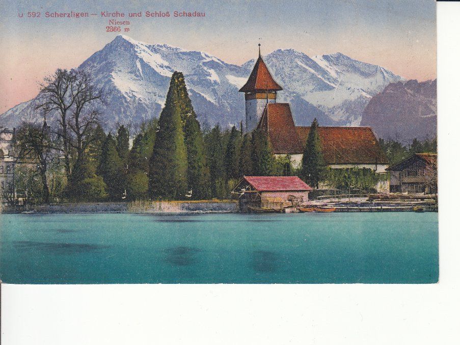 Cartoline postali: Scherzligen ca. 1915 – Usato da Bürglen TG venduto da StampGraf