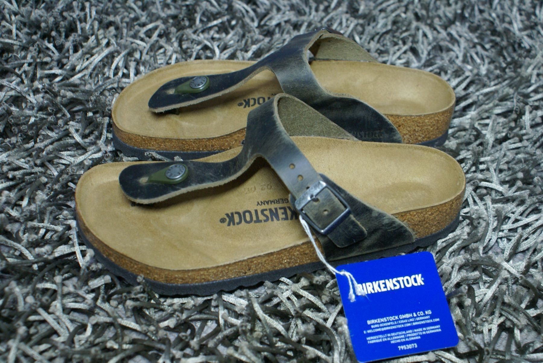 Birkenstock Damenschuhe: Birkenstock, Gizeh, Gr. 37, Leder, NEU – Neu und originalverpackt aus Wattwil von glueck