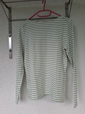 Street One Langarmshirt Streifen Gruen Weiss Gr M 