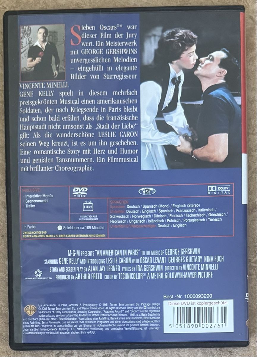 Alle DVDs: EIN AMERIKANER IN PARIS  – Neu (gemäss Beschreibung) aus Dietikon von AndreaSch01 1