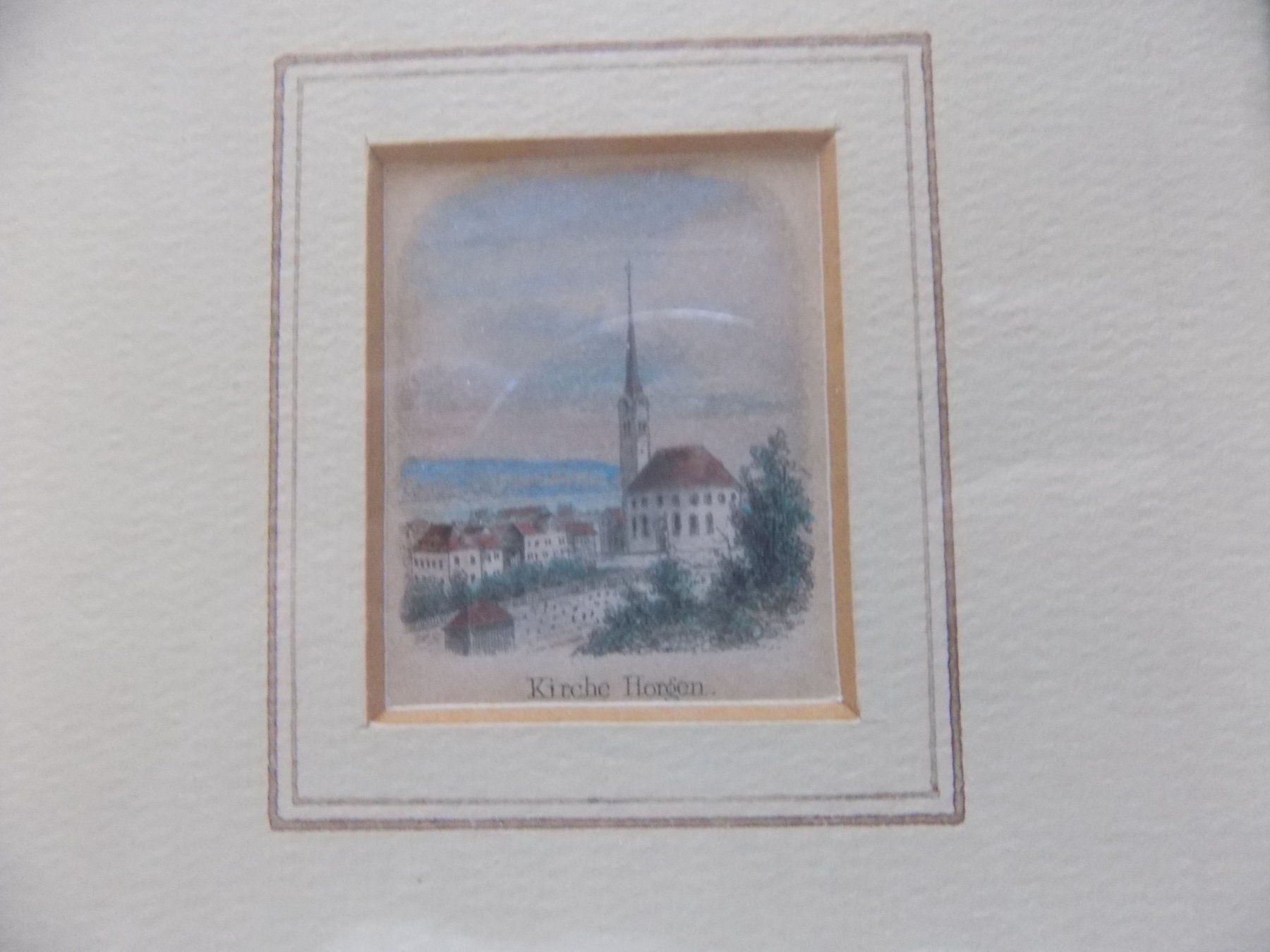 Incisioni: Horgen Kirche koloriert Ringger – Usato da Risch venduto da Antikfee 6