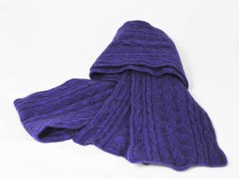 Possum Halstuch Ajour-Muster violett