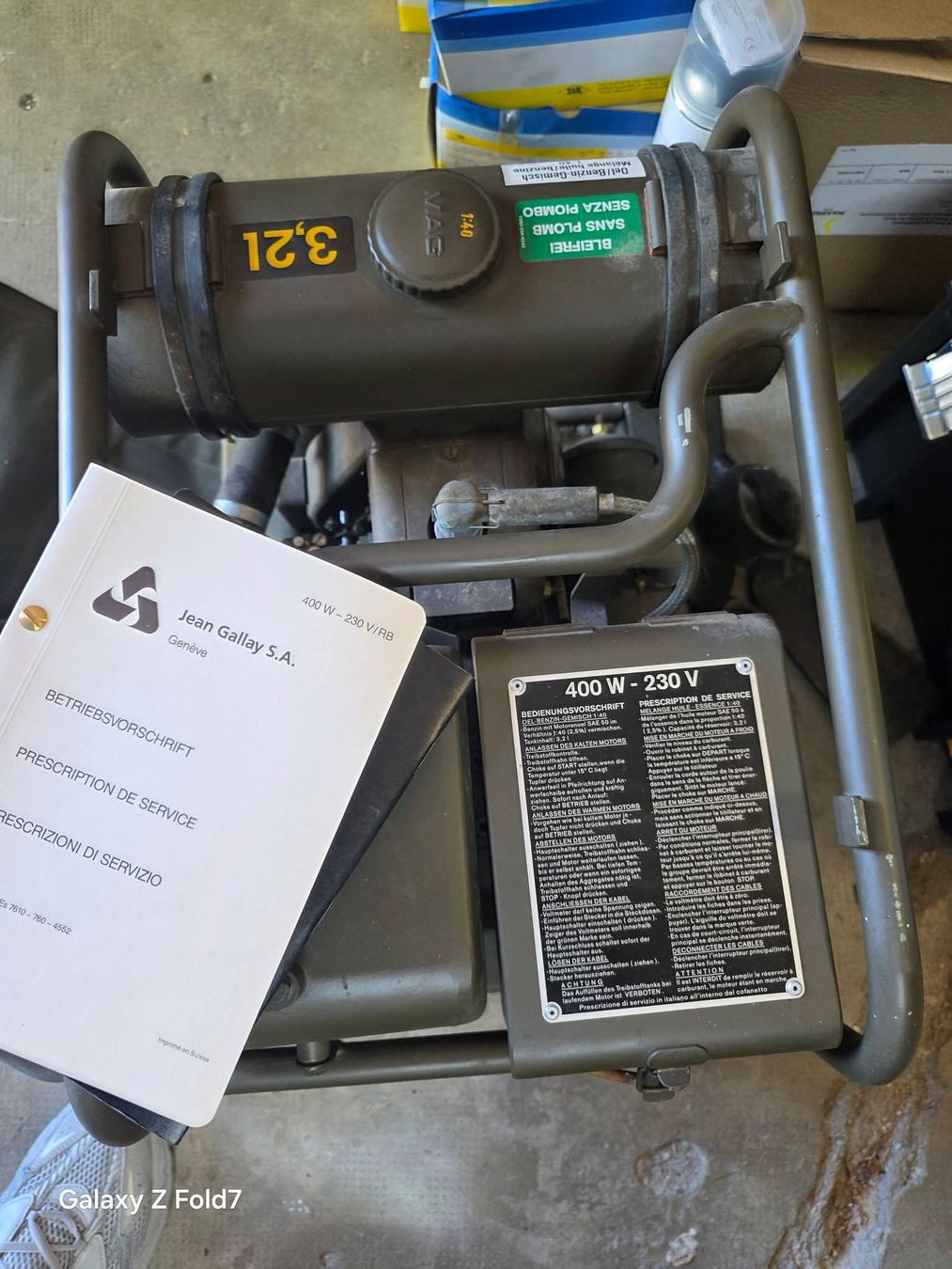 Generatori di corrente: génératrice Armme suisse – Usato da Vugelles-La Mothe venduto da koz_q5v9 3