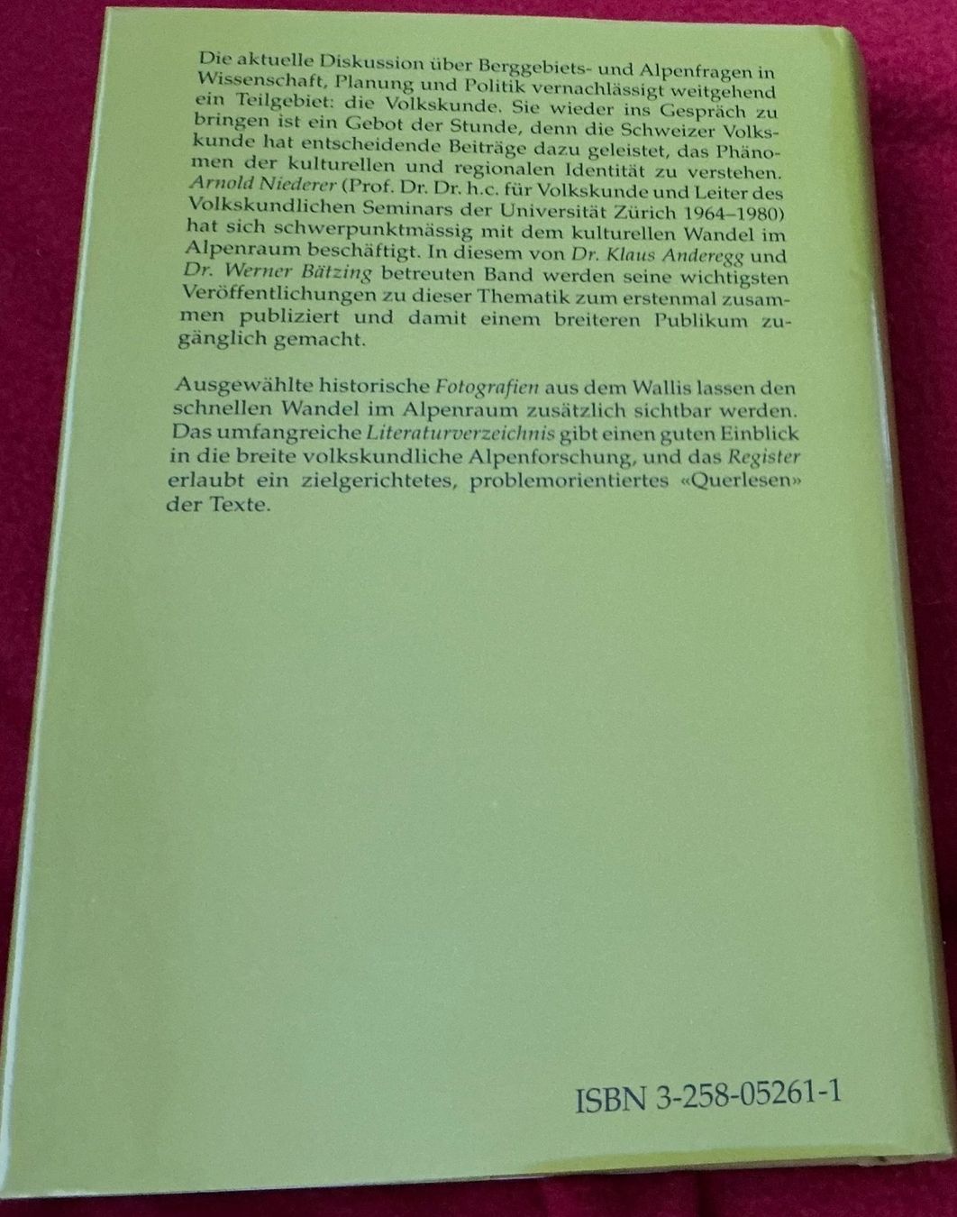 Libri: Alpine AlltagsKultur Volkskunde Lötschental - A. Niederer – Usato da Naters venduto da seidengut 9