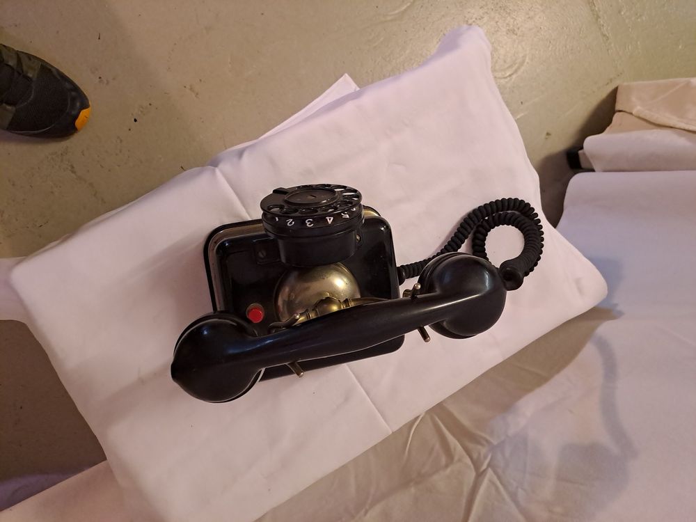 Antikes Bakelit Telefon, Wählscheibe, Rarität 6