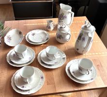 Grossmutters Kaffeegeschirr Service Veilchen Goldrand