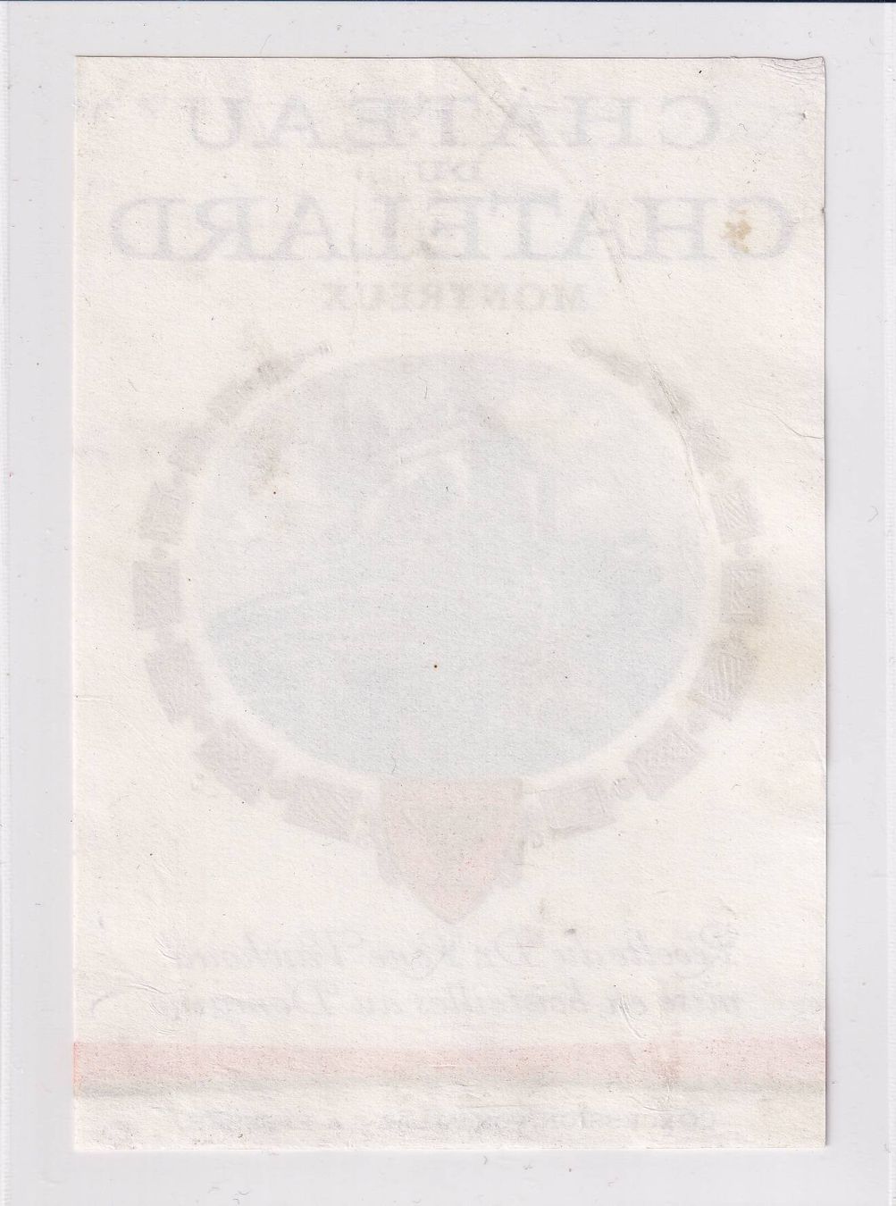 Carta: Etikette - Château du Chatelard (Montreux) /bd – Usato da Hombrechtikon venduto da Rudolf07 1