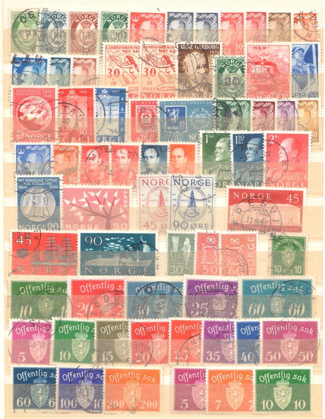 Tutti i francobolli: Norwegen - Sammlung ab 1856 - 230 Briefmarken – Usato da Chavornay venduto da 4dphila 2