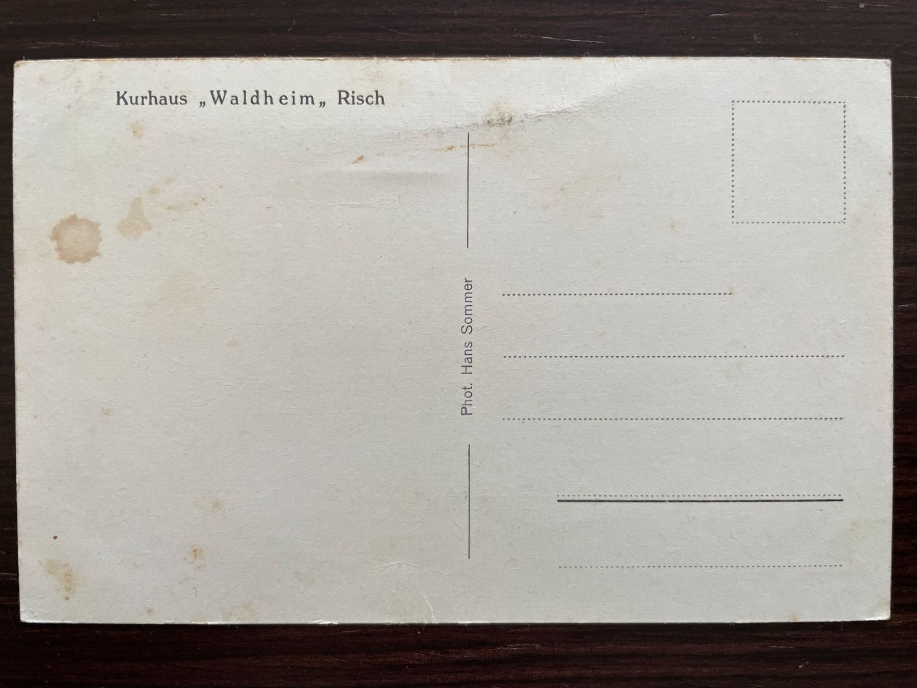 Cartoline postali: RISCH am Zugersee, Kurhaus Waldheim, 2 Ansichtskarten – Usato da Wald ZH venduto da TLILEF 4