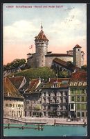 AK Schaffhausen, Munot und Hotel Schiff