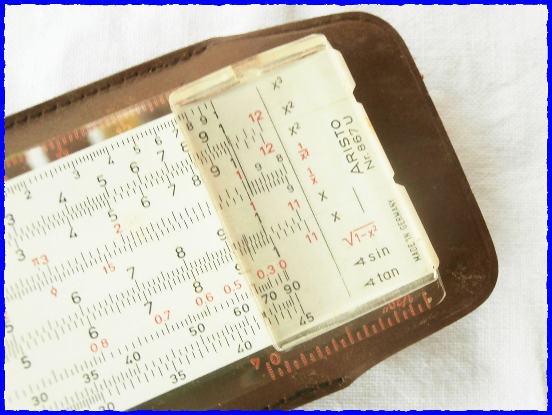 Calcolatrici tascabili: RECHENSCHIEBER ARISTO "967 U" - mit Box, Etui & Anleitung – Usato da Worblaufen venduto da Re_mo81 1