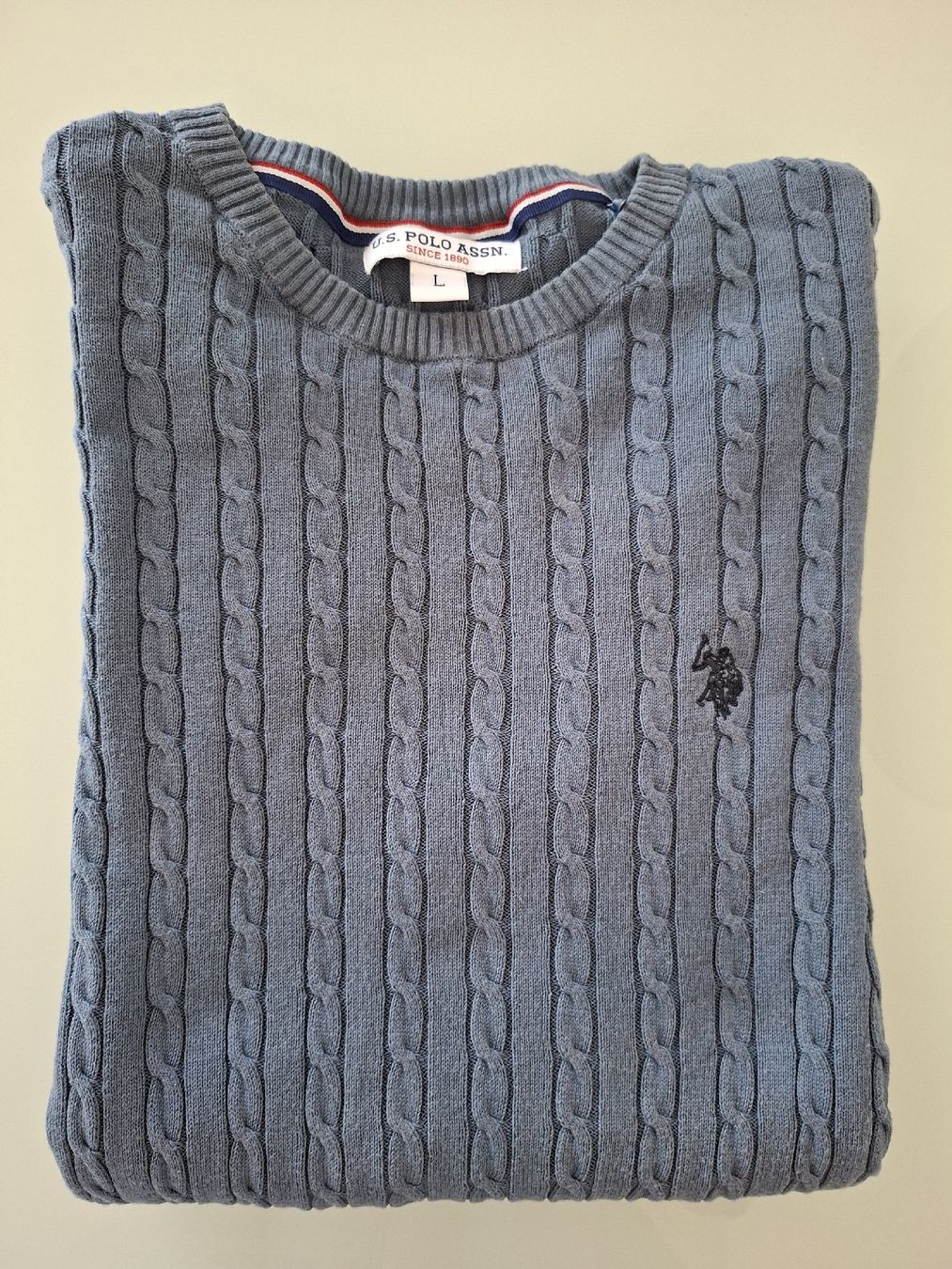 Maglioni & Felpe: Pull sans manches gris bleu en maille torsadee, col rond – Usato da Renens VD venduto da ser_j2fn