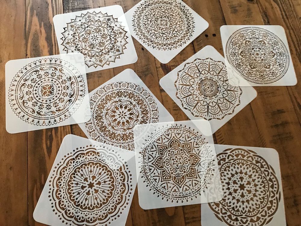 8x Tier Schablonen Für Kinder - Transparente Malschablonen Mit 15cm Lineal