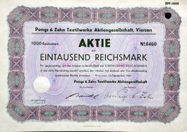 Pongs & Zahn Textilwerke AG, Viersen - 1941