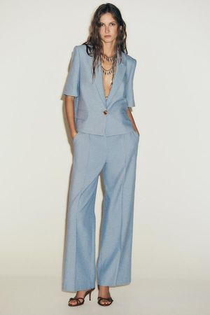 ZARA Hellblaue Zara Hose, Wide Leg Gr.M NEU 69.90