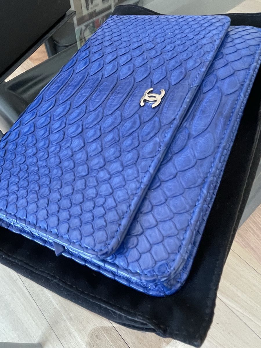 Chanel Taschen für Damen: Chanel Wallet on Chain WOC Blue Python – Gebraucht aus Cologny von fab_ez 2