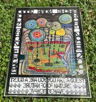 Hundertwasser Plakat Glas/Metallrahmen, Arche Noah, Zürich