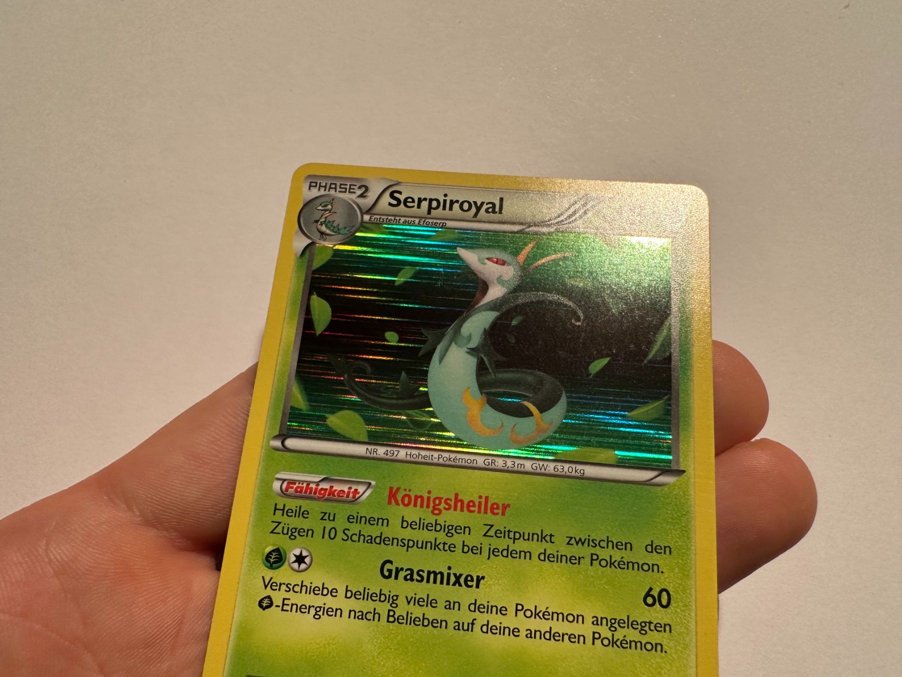Pokémon Sammelbilder & Trading cards: Serpiroyal holo Schwarz & Weiss Base DE – Gebraucht aus Hagendorn von Pokecollectorch 3