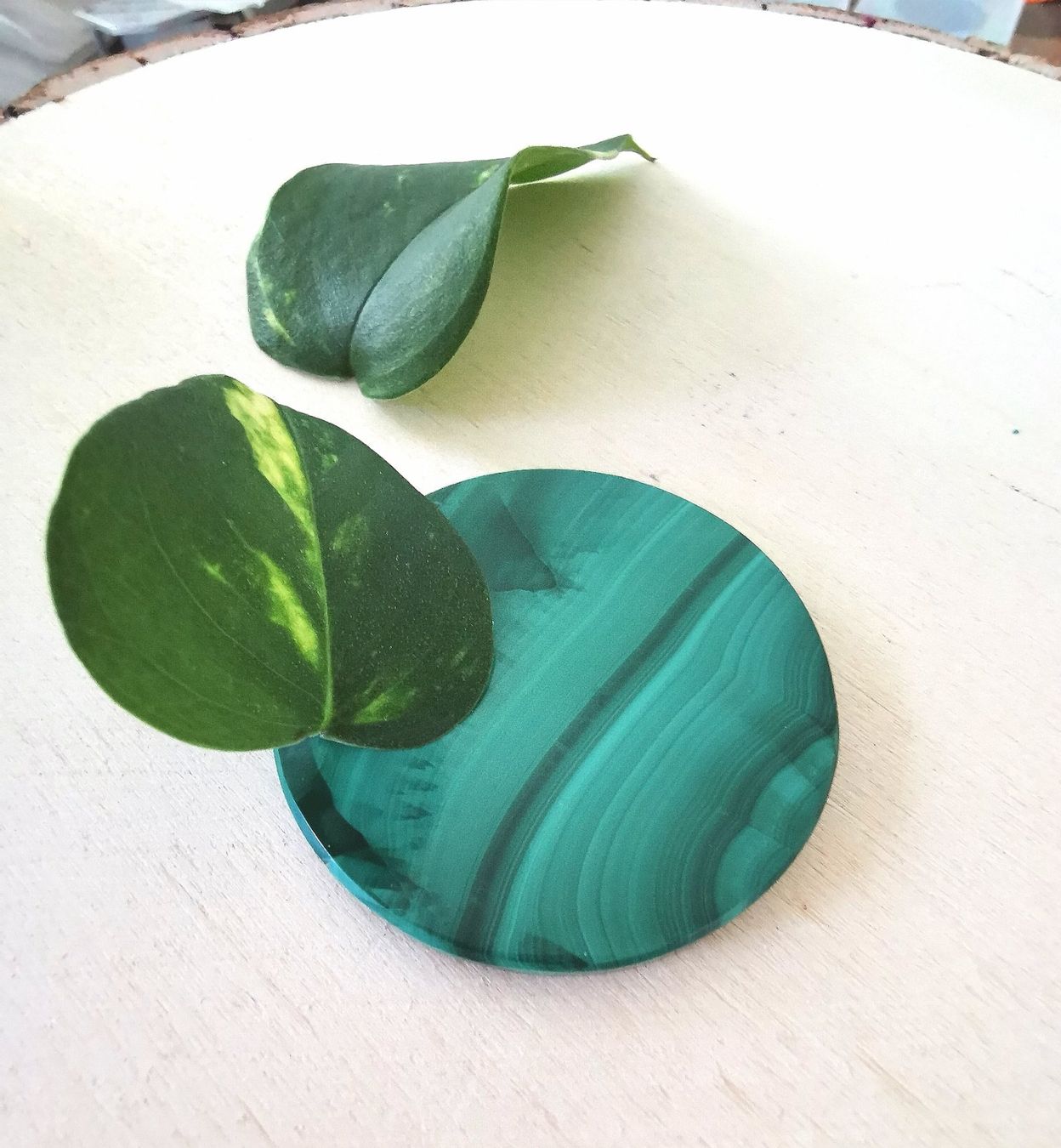 Minerali & Pietre curative: GROSSE Malachite Scheibe,  TOP-Qualität / Sondererkauf – Nuovo e nell'imballaggio originale da Dierikon venduto da Buntspecht-10 2