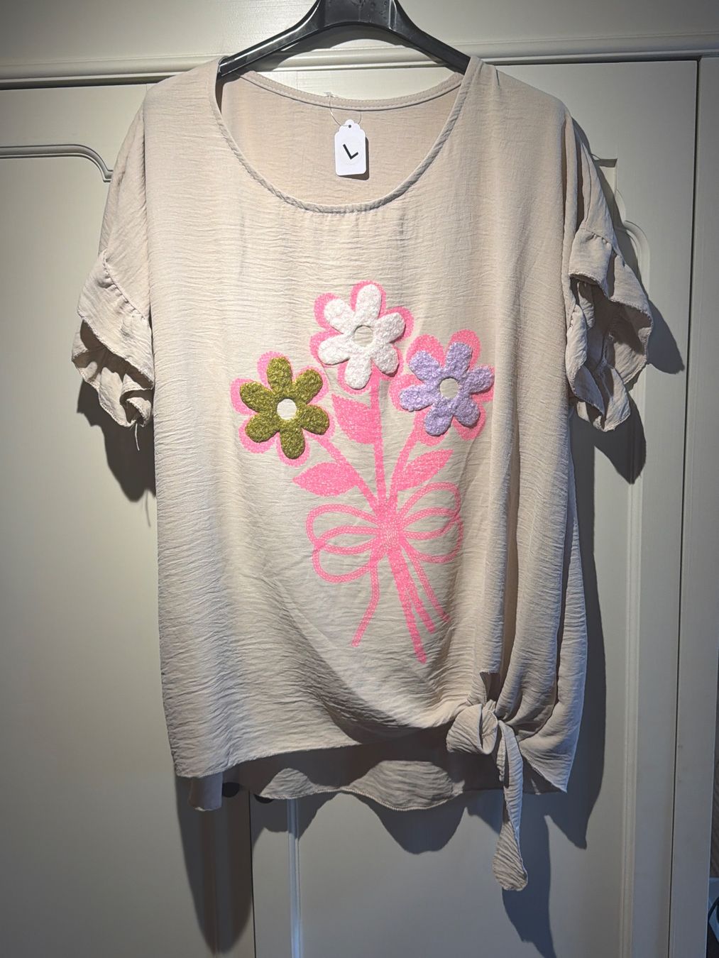 Camicette: DAMEN KURZARM BLUSE-BEIGE – Nuovo e nell'imballaggio originale da Meienried venduto da ManuelaBoutique 1