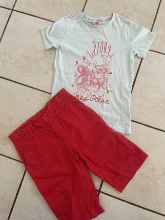 H&M/Sergent Major Sommer Set, Shirt Gr.150 & Shorts Gr.140