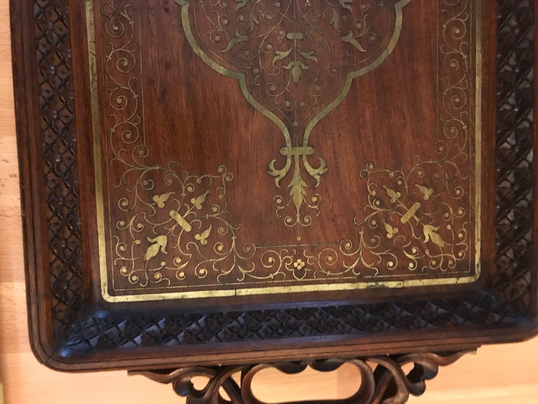 Articoli in legno: Tablett Servierbrett Einlegearbeit – Usato da Ennetmoos venduto da Tabakfrei 6