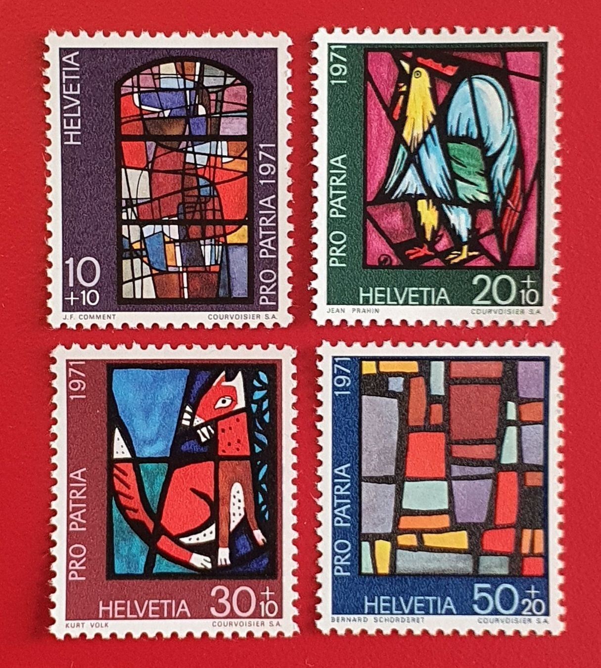 Tutti i francobolli: PRO PATRIA SATZ 150 - 153 1971** POSTFRISCH – Nuovo (secondo la descrizione) da Düdingen venduto da Quartierstrasse