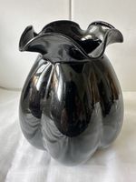 Elegante schwarze Glasvase, Retro Design