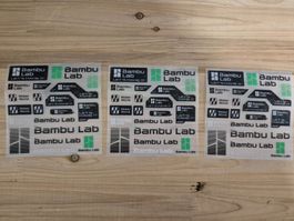 3 Bambu Lab Stickers