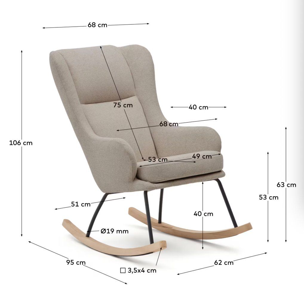 Le fauteuil à bascule Maustin/ Rocking Chair Chenille 500chf (Neu ...