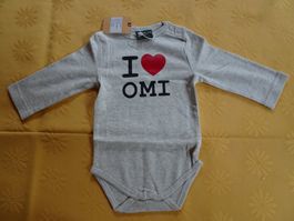 NEUER Body grau "I love Omi" Gr. 62/68 - 260742