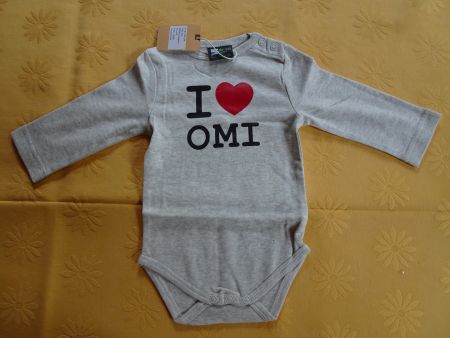 NEUER Body grau "I love Omi" Gr. 50/56 - 260742