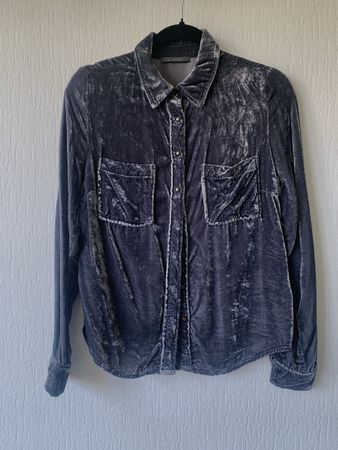 Chemise en velours gris 🌞🩶✨NILE taille XS 