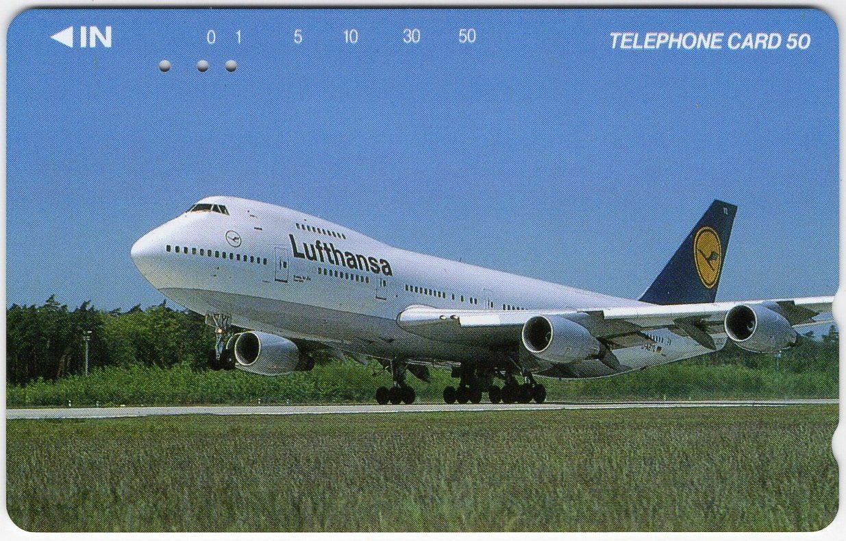 Schede telefoniche: Lufthansa Jumbo - seltene Airmail Werbe-Telefonkarte – Usato da Eglisau venduto da Chperfins