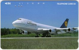 Lufthansa Jumbo - seltene Airmail Werbe-Telefonkarte