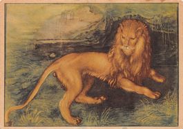 Kunst-AK, Albrecht Dürer, Löwe