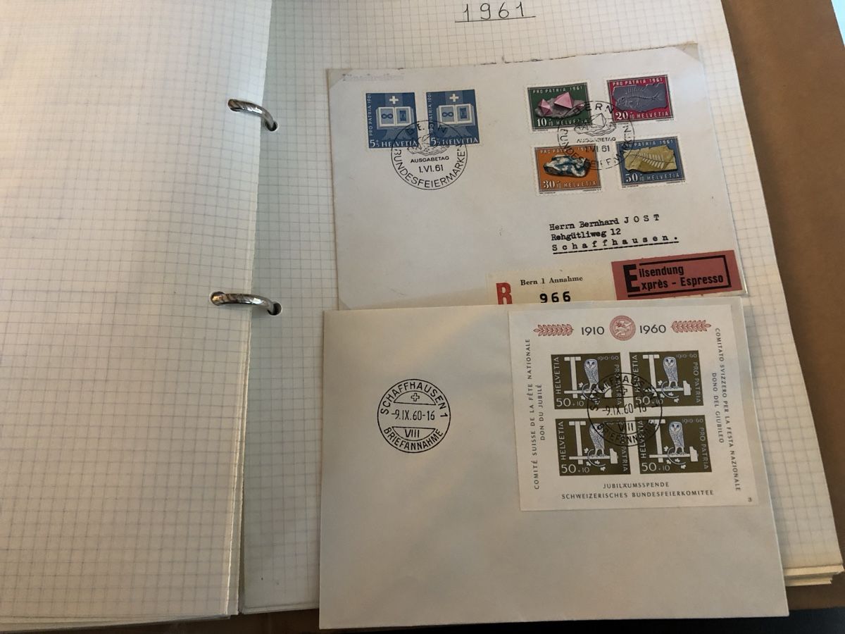 Tutti i francobolli: Sammlung PRO PATRIA mit Blocks auf 45 Blättern – Usato da Lufingen venduto da Rac0 9