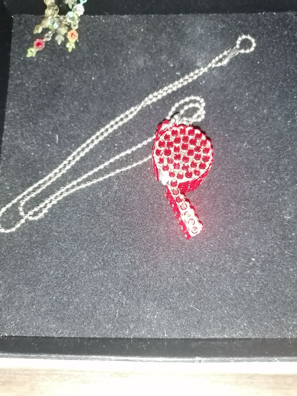 Catenine: Rote Kette mit Strass Anhänger trillerpfeiffe- – Usato da Birrwil venduto da inf_2qrx