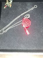 Rote Kette mit Strass Anhänger trillerpfeiffe-