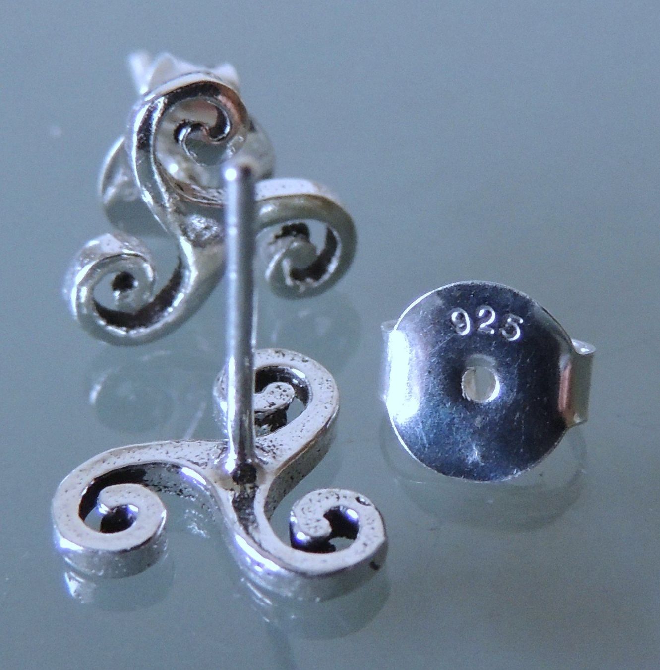 Orecchini pendenti & Orecchini a lobo: Triskele keltische Ohrstecker Silber 925 – Nuovo e nell'imballaggio originale da Waldenburg venduto da schaller707 3