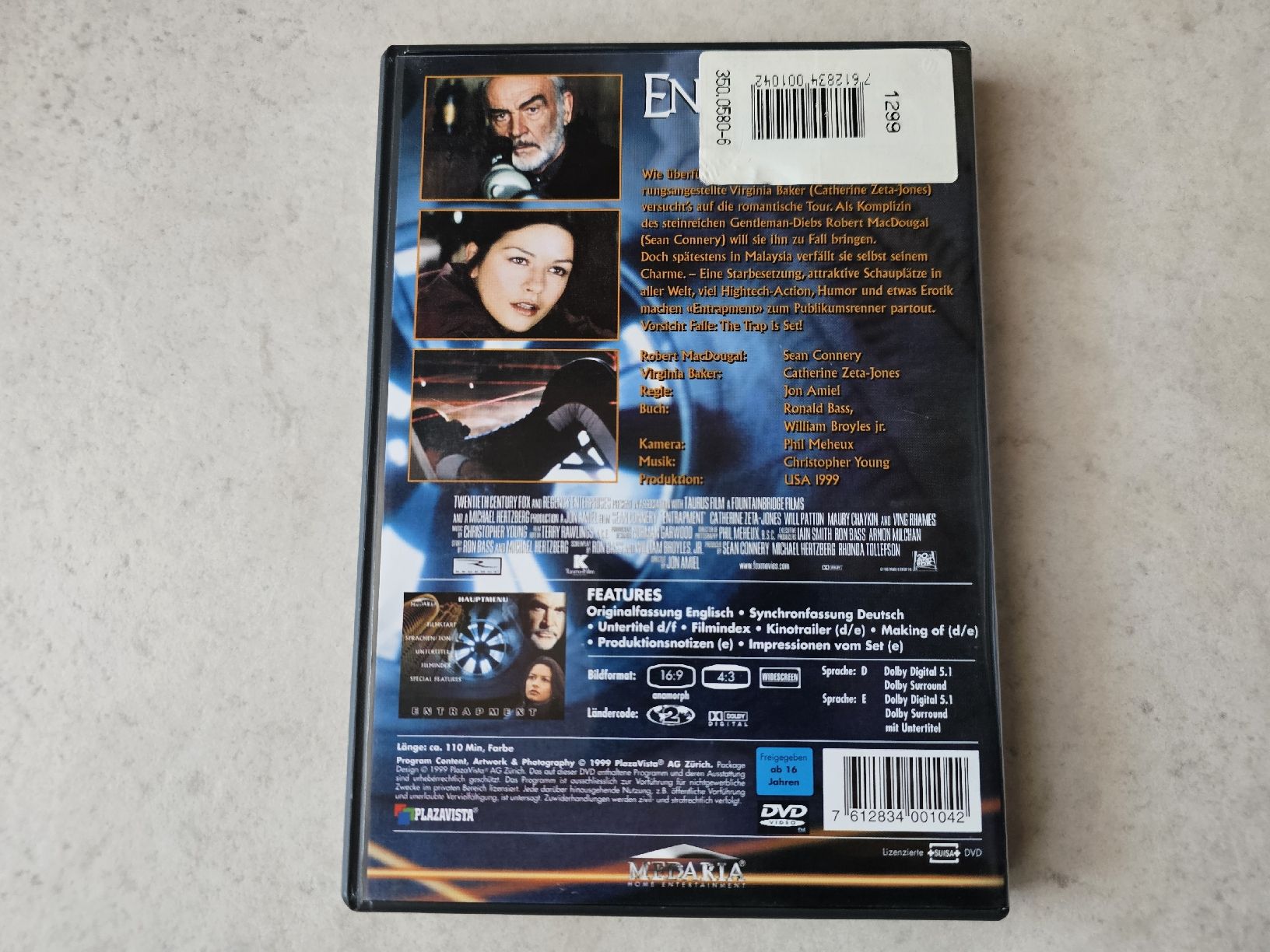 Tutti i DVDs: Entrapment  -  Verlockende Falle – Usato da Schneisingen venduto da backstore24 1